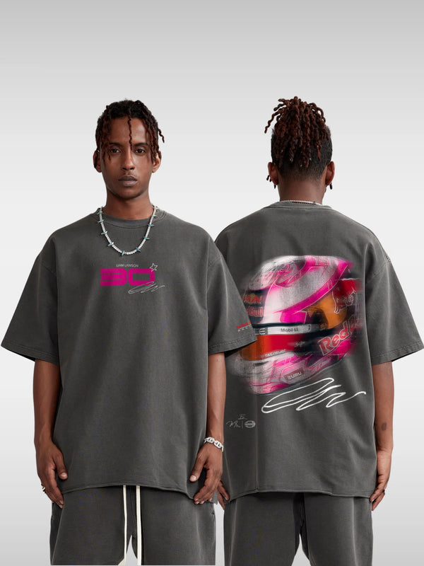 Liam Lawson Racing Tee Dark Gray