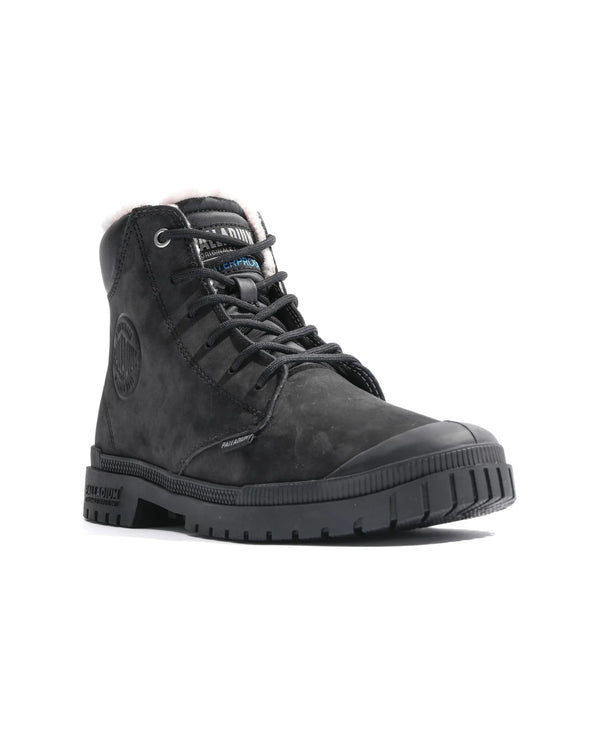 Palladium Unisex SP20 Cuff Leather Waterproof Warm Lined Boot Black