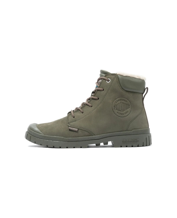 Palladium Unisex SP20 Cuff Leather Waterproof Warm Lined Boot Olive Night