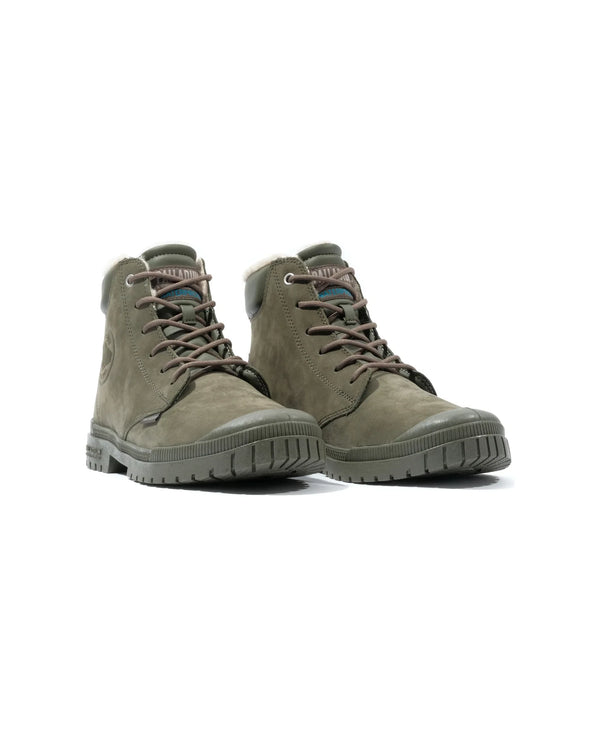 Palladium Unisex SP20 Cuff Leather Waterproof Warm Lined Boot Olive Night
