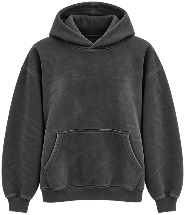 Tourn Heavyweight Wash Hoodie Coal Dust