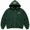 Saint Varsity Heavyweight Brushed Zip-Up Evergreen