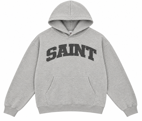 Saint Heavyweight Brushed Hoodie Storm Grey