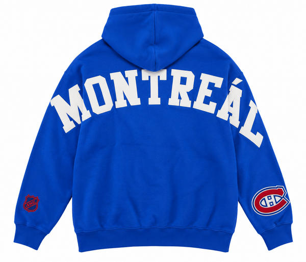 Montreal Canadians Wingspan M CJ Drop Shoulder Hoodie Royal Blue