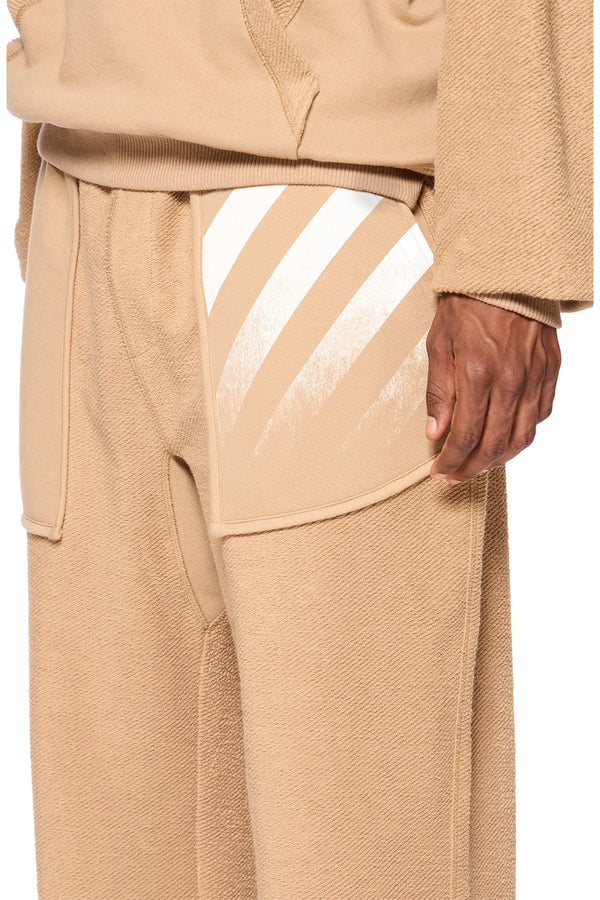 L/AB Off White Reverse Open Hem Sweatpants Cornstalk