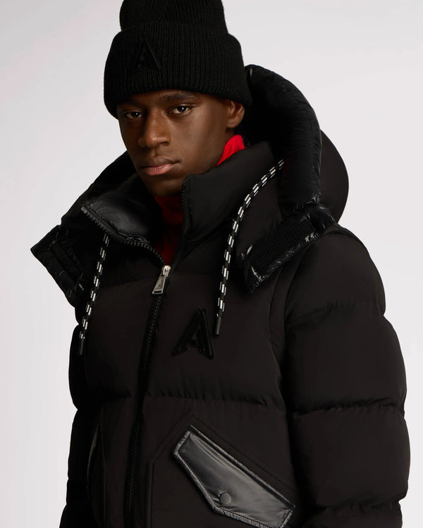 Megeve Unisex 2-in-1 Relaxed Fit Puffer Jacket Black