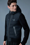 Andrew-Z Mixed Media Light Down Jacket Black