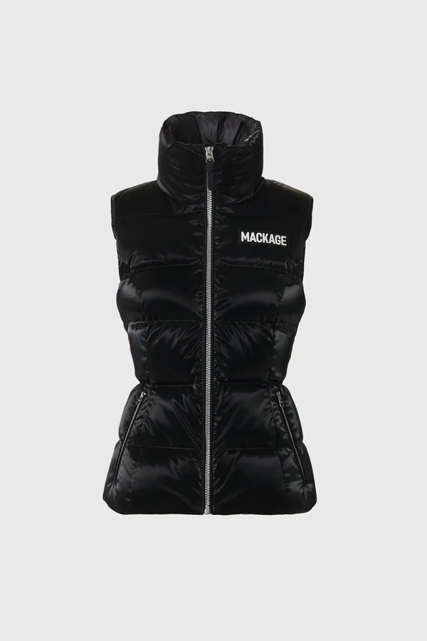 Chaya-GLO High Gloss Shell Down Vest Black