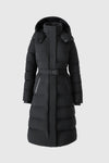 Coralia-CITY Recycled Down Coat Storm Visor and Belt
