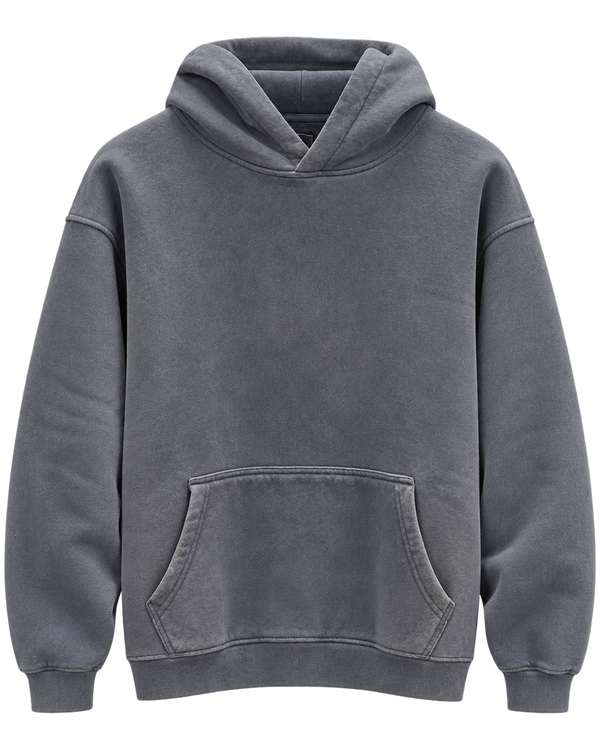 Tourn Heavyweight Wash Hoodie Slate Blue