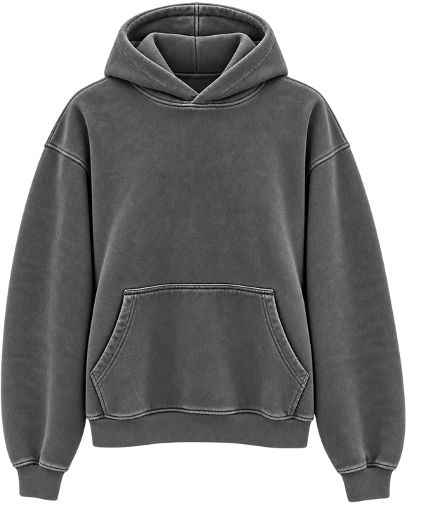 Tourn Heavyweight Wash Hoodie Dark Ash