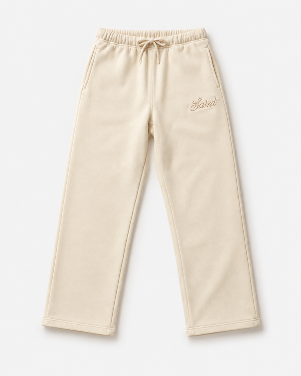 Saint Relaxed Heavyweight Ivory Dust Joggers
