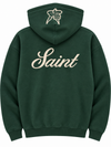 Saint Heavyweight Brushed Zip-Up Evergreen