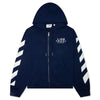 Off White L/AB Core Diagonal Zip Hoodie