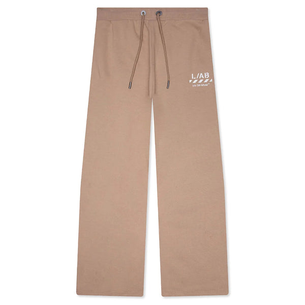 Off White Diagonal Hem Jogger Pants