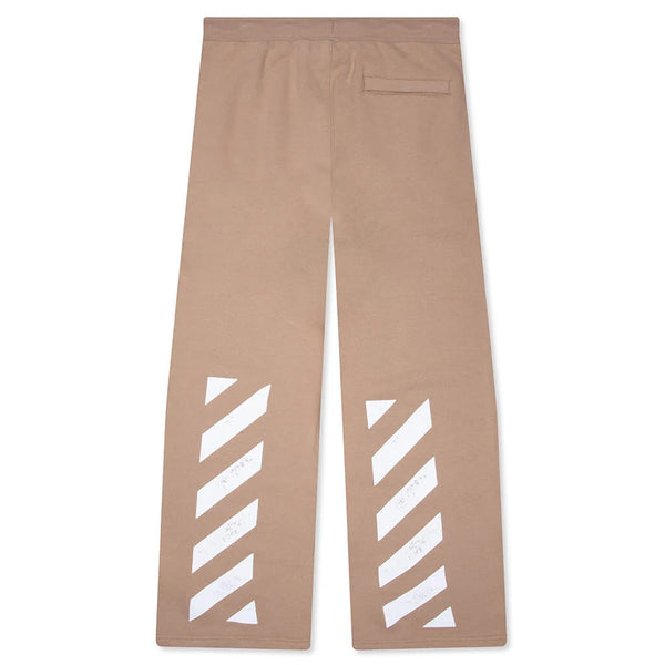 Off White Diagonal Hem Jogger Pants