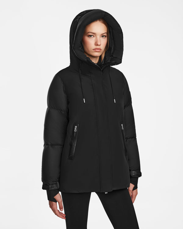 Loli Down Parka Faux Shearling Trim