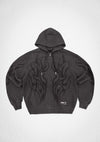 First Row Denim Shadow Worship Black Flame Hoodie Brown