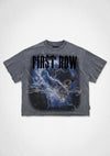 First Row Denim Steel Angels Ash Parish Crop Tee Dark Grey