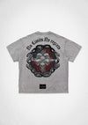 First Row Denim Shadow Worship Grave Hymn Tee Light Grey