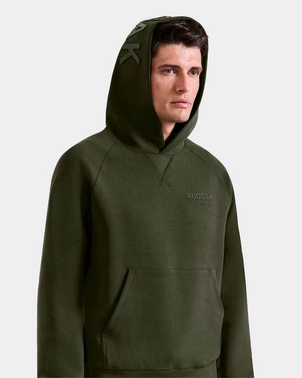 Rudsak Barry Unisex Logo Hoodie Dark Olive