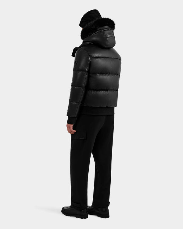 Rudsak Bond X Leather Down Bomber Black