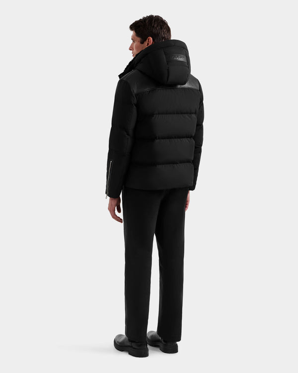 Rudsak Simon Shearling Down Combo Puffer Black