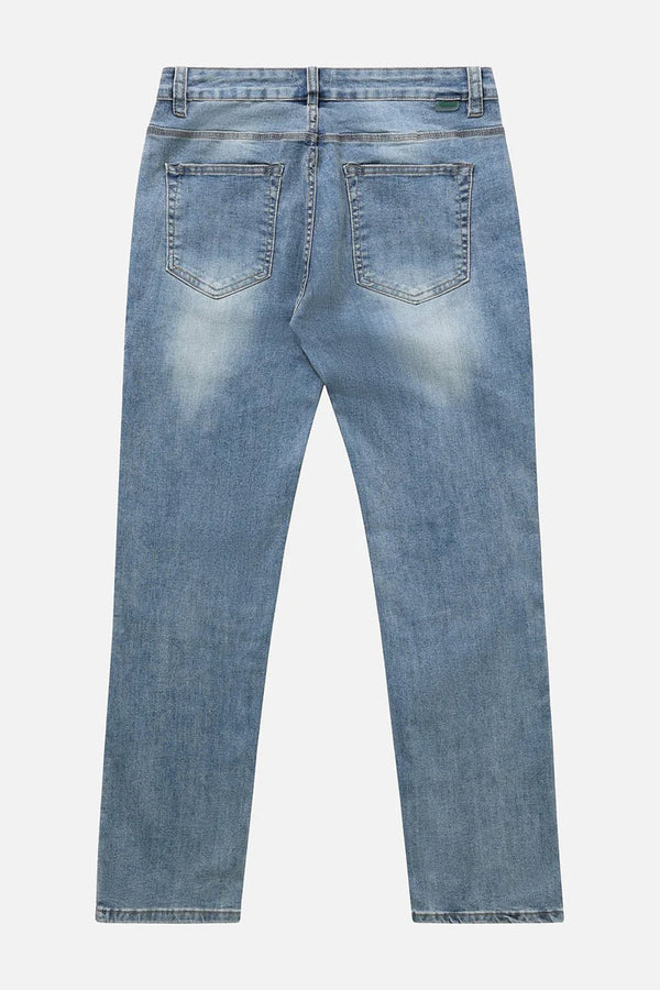 Straight Leg Denim Mid Blue