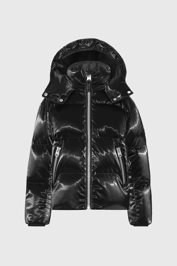 Jesse-GLO Glossy Parka For Kids Black