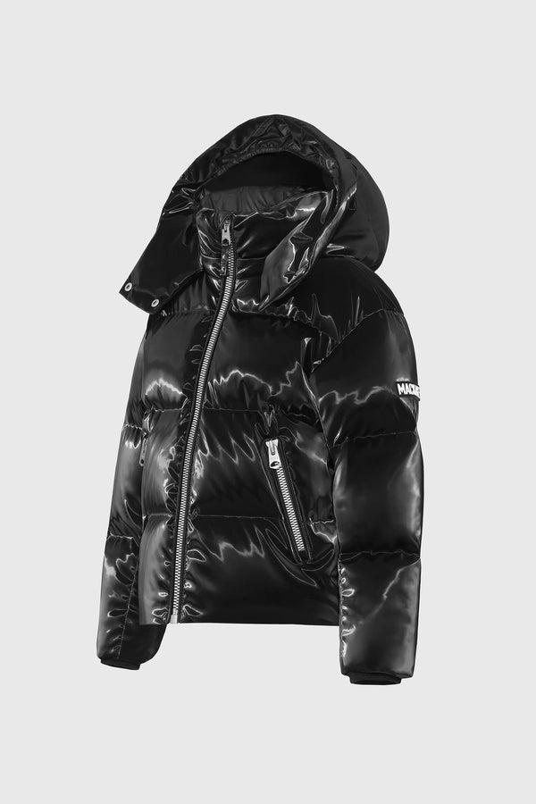 Jesse-GLO Glossy Parka For Kids Black