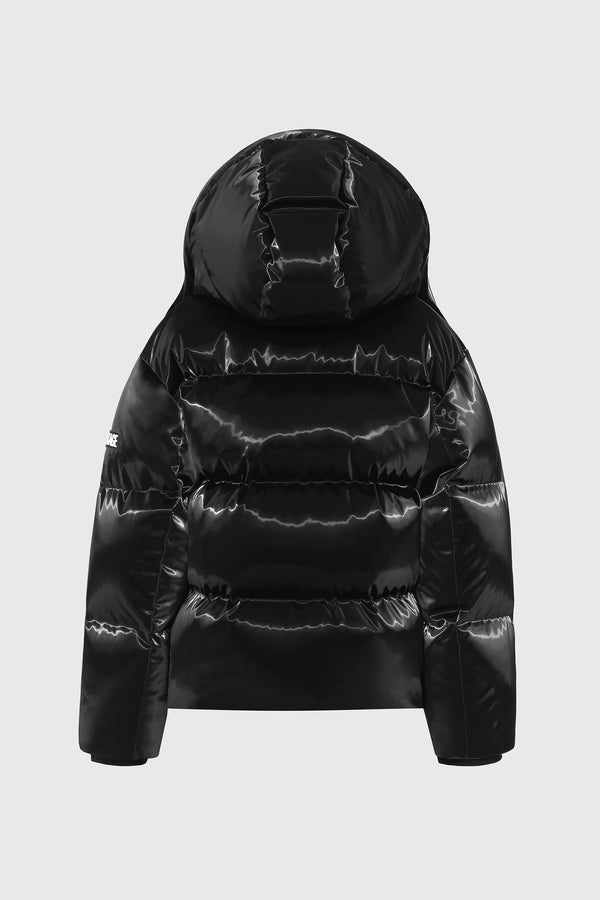 Jesse-GLO Glossy Parka For Kids Black