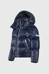 Jesse-GLO Glossy Parka For Kids Marine Blue