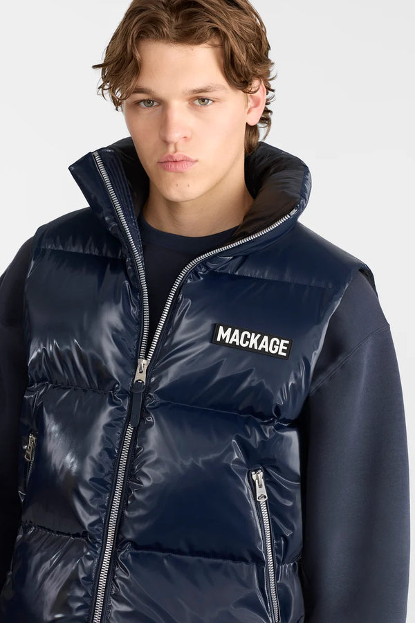 Kane-GLO High Gloss Down Vest Marine Blue