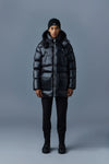 Kendrick Lustrous Light Down Parka Hooded Jacket Black