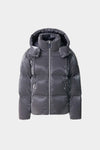 Kent-GLO High Gloss Hooded Down Jacket Carbon