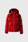 Kent-GLO High Gloss Hooded Down Jacket Dark Red