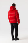Kent-GLO High Gloss Hooded Down Jacket Dark Red