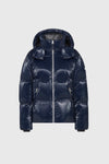 Kent-GLO High Gloss Hooded Down Jacket Navy