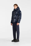 Kent-GLO High Gloss Hooded Down Jacket Navy