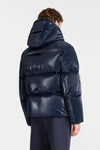 Kent-GLO High Gloss Hooded Down Jacket Navy