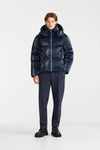 Kent-GLO High Gloss Hooded Down Jacket Navy