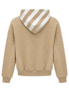 L/AB Off White Reverse Pullover Hoodie Cornstalk