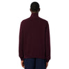 Lacoste Zip Up High Neck Interlock Sweatshirt Dark Burgundy