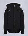 Unisex Original Shearling Trim Bomber Black Natural