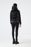 Madalyn-GLO High Gloss Down Jacket Removable Hood Black