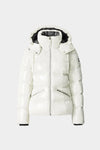 Madalyn-GLO High Gloss Down Jacket Removable Hood Cream