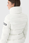 Madalyn-GLO High Gloss Down Jacket Removable Hood Cream