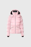 Madalyn-GLO High Gloss Down Jacket Removable Hood Soft Pink