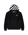 L/AB Off White Reverse Pullover Hoodie Black