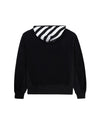 L/AB Off White Reverse Pullover Hoodie Black